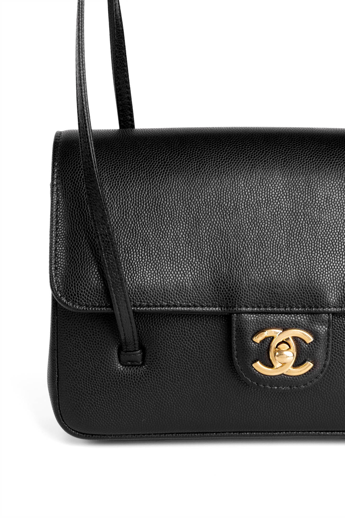 Chanel Small Caviar Preppy Bag in Black