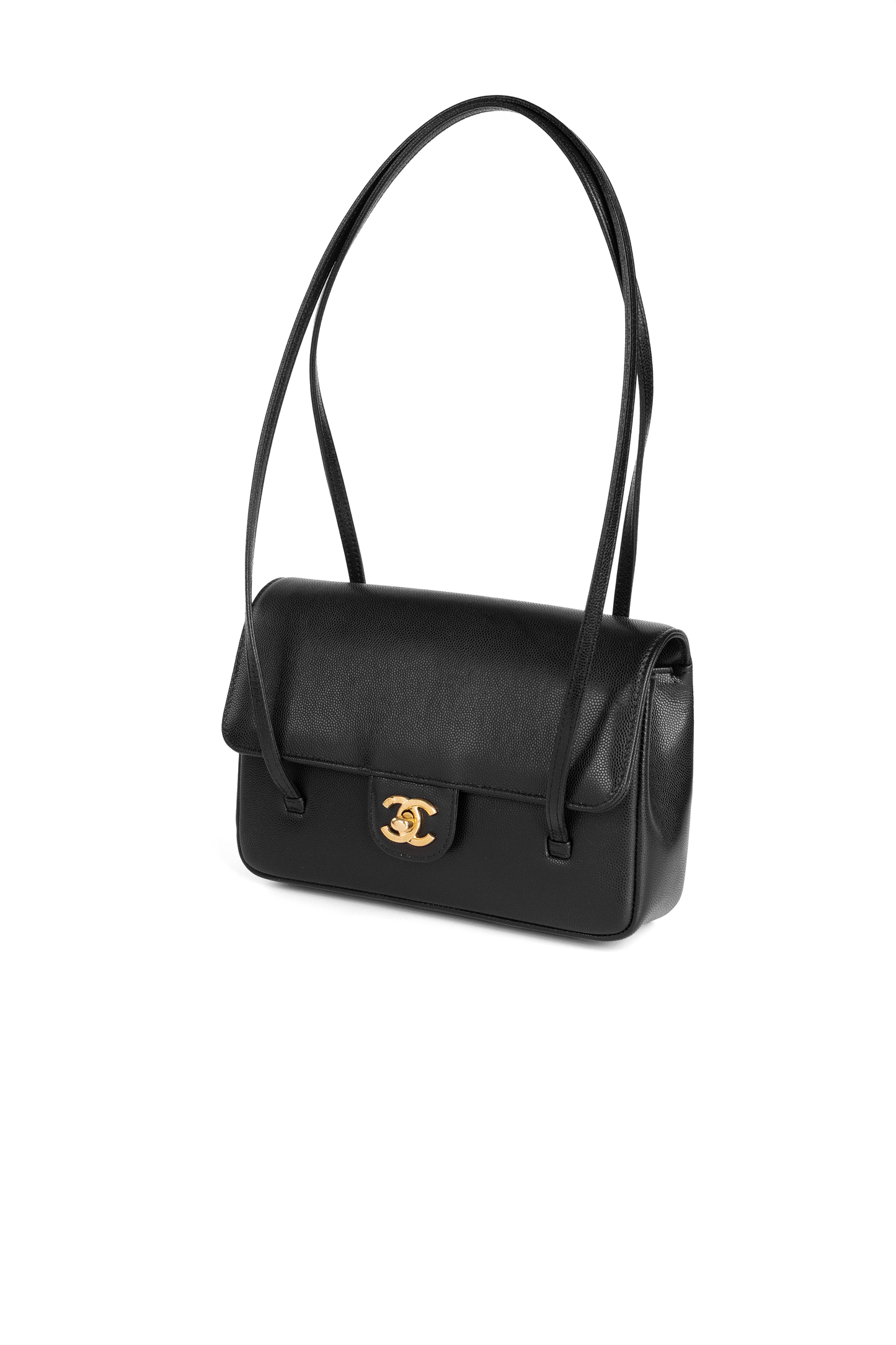 Chanel Small Caviar Preppy Bag in Black