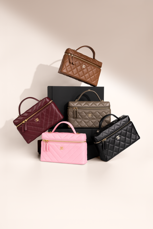 Chanel Vanity Case with Chain in Multi Colors