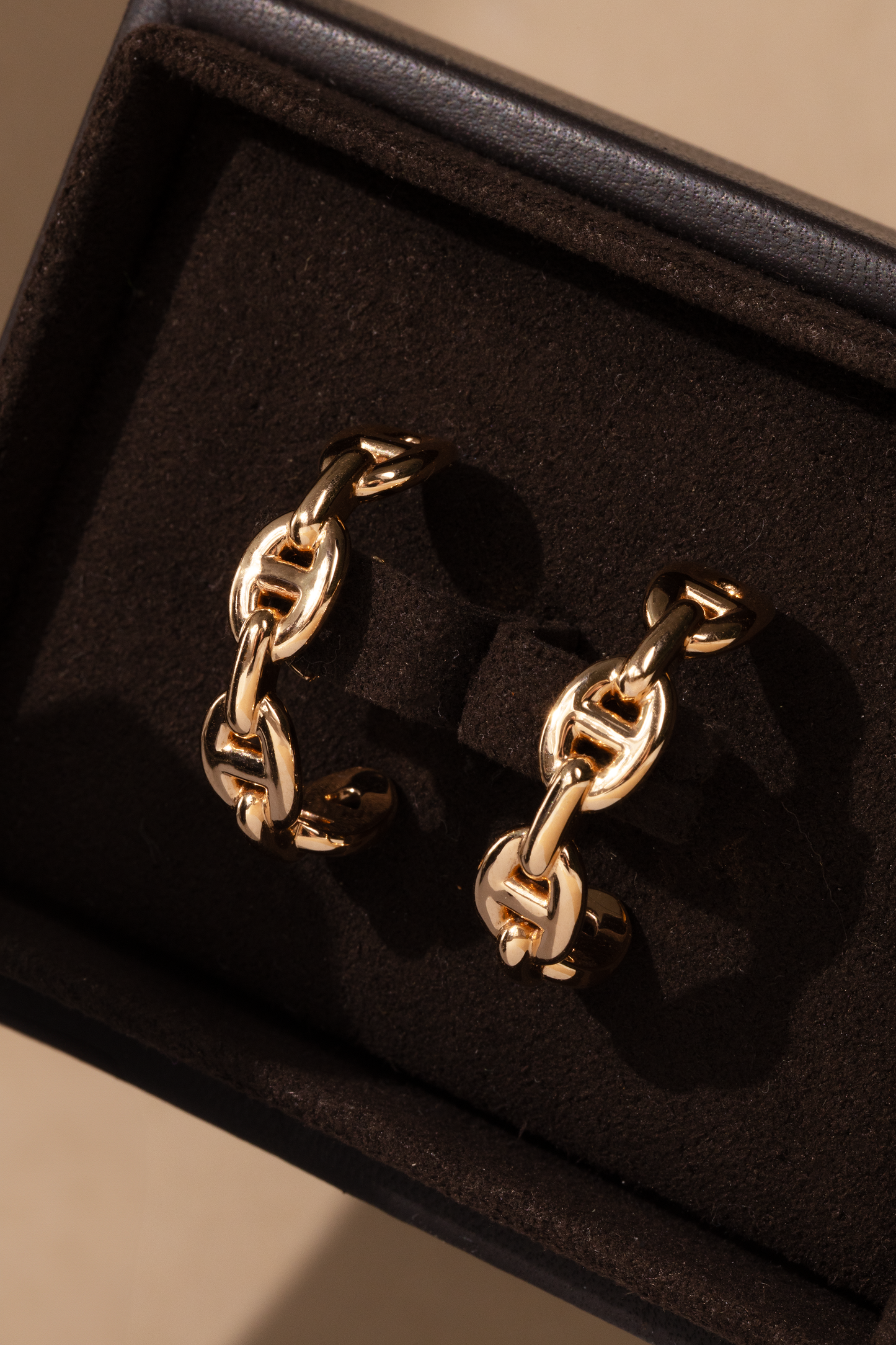 Hermès Rose Gold Chaine D'ancre Enchainee Earrings