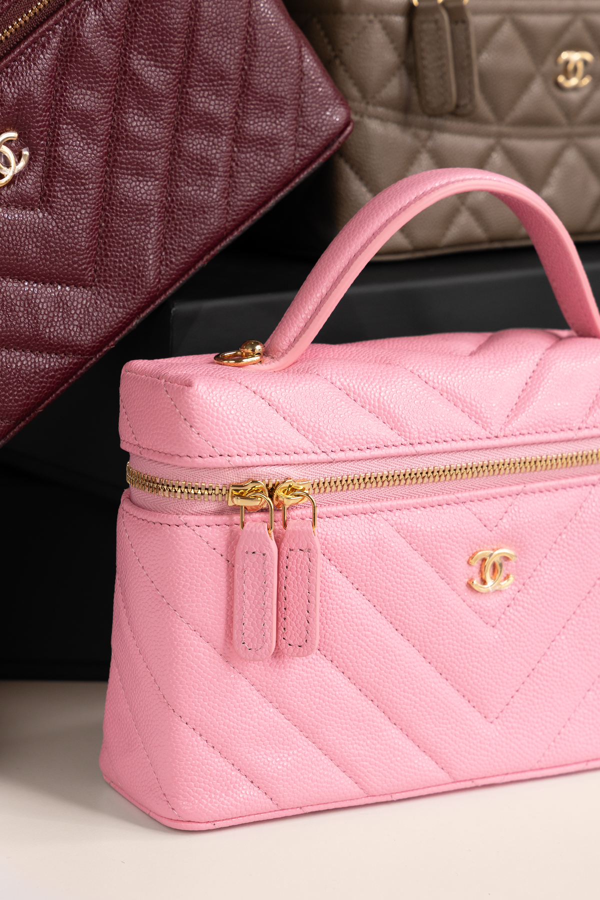 Chanel Vanity Case with Chain in Multicolors