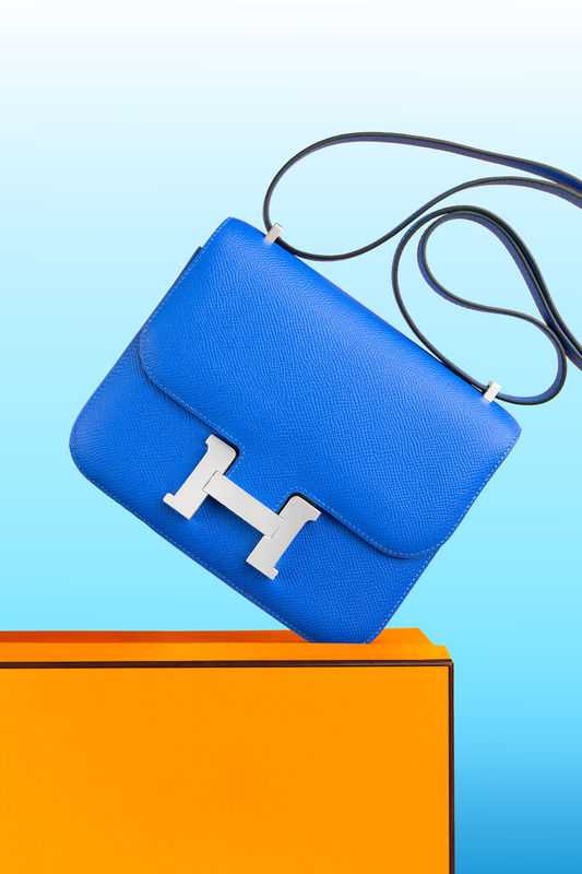 Hermès Constance 18 Epsom in Bleu Hydra PHW