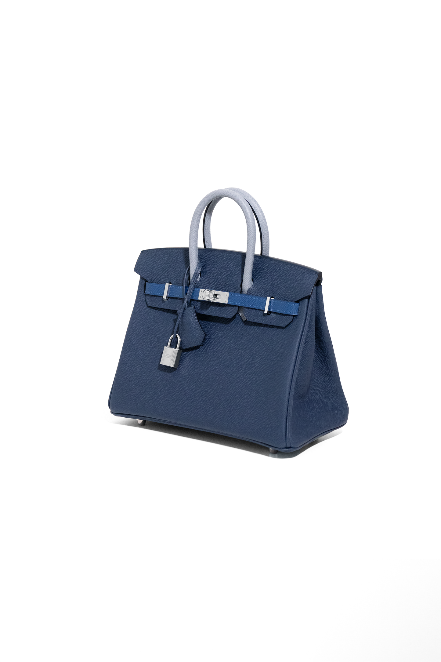 Hermès Birkin 25 Epsom Tricolor in Deep Blue/Blue Hydra/Black PHW
