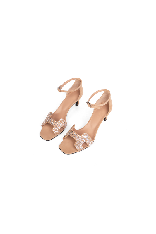 Hermès Joy 70 Sandals in Beige Perlino