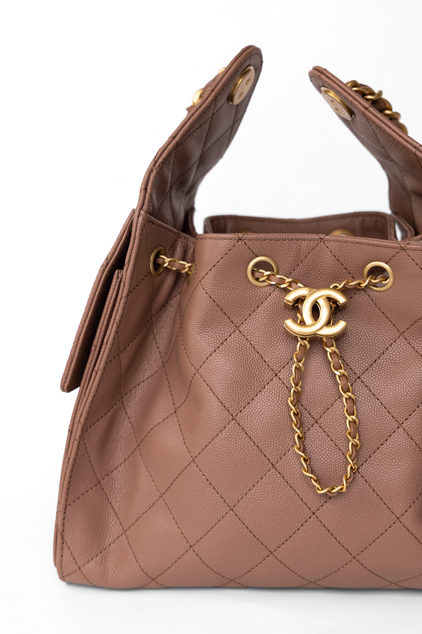 Chanel Small Hobo 25 Bag in Mocha