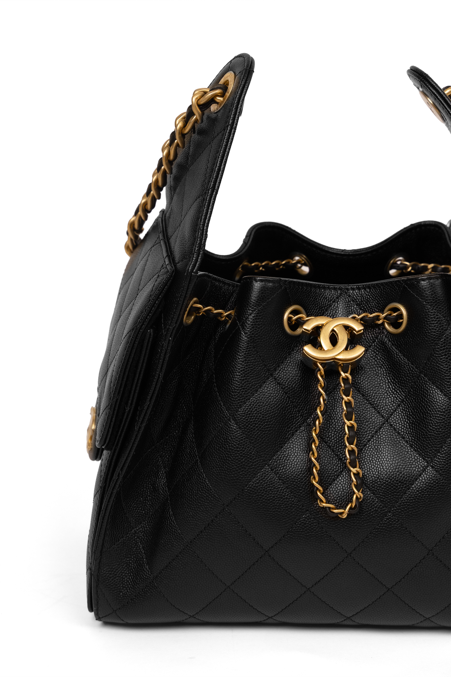 Chanel Mini Hobo 25 Bag in Black
