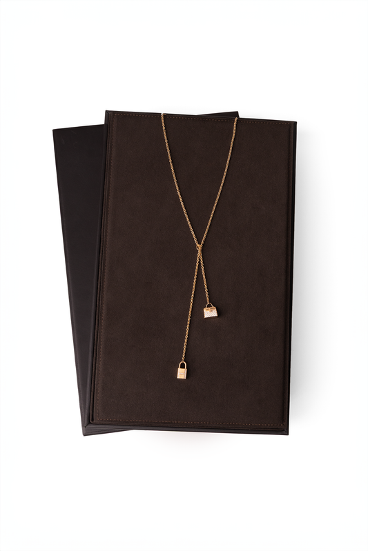 Hermès Amulettes Kelly Long Necklace in Rose Gold Diamond