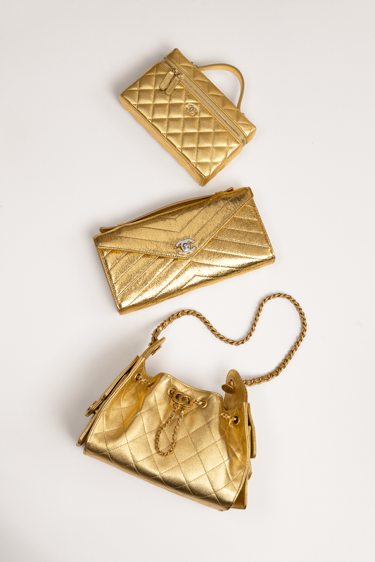 Chanel Metallic Gold Bags