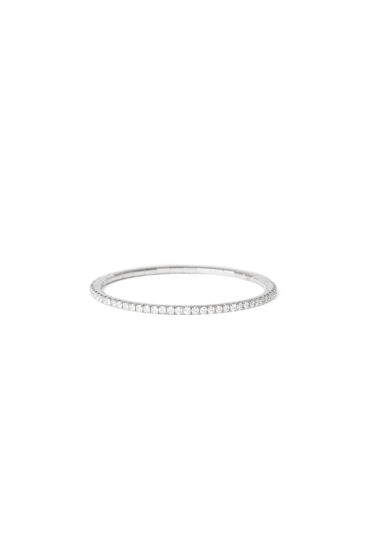 Bucherer Classic Stretchy Bracelet in 18k White Gold Diamond