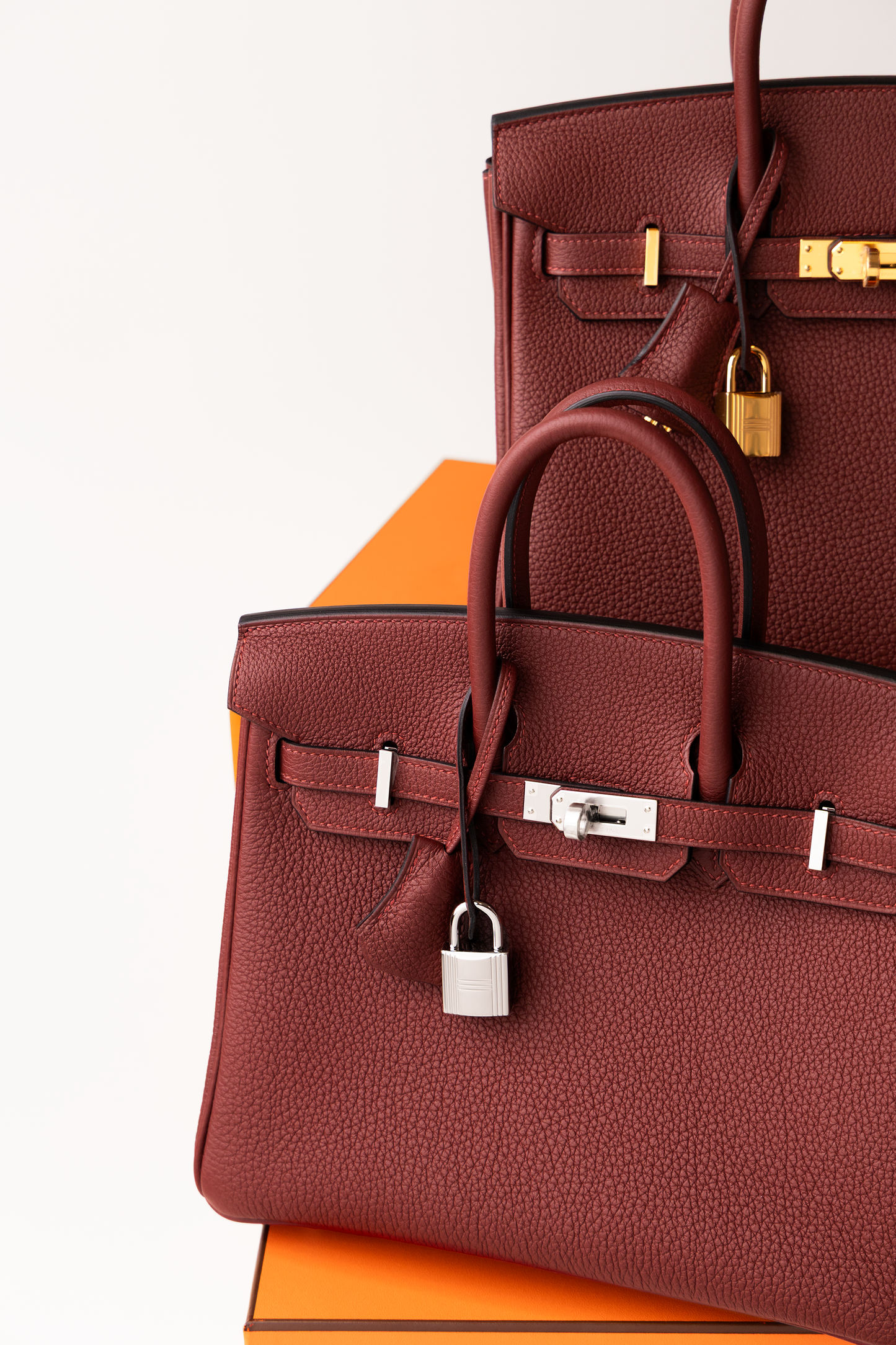 Hermès Birkin 25 Togo Rouge H in GHW & PHW