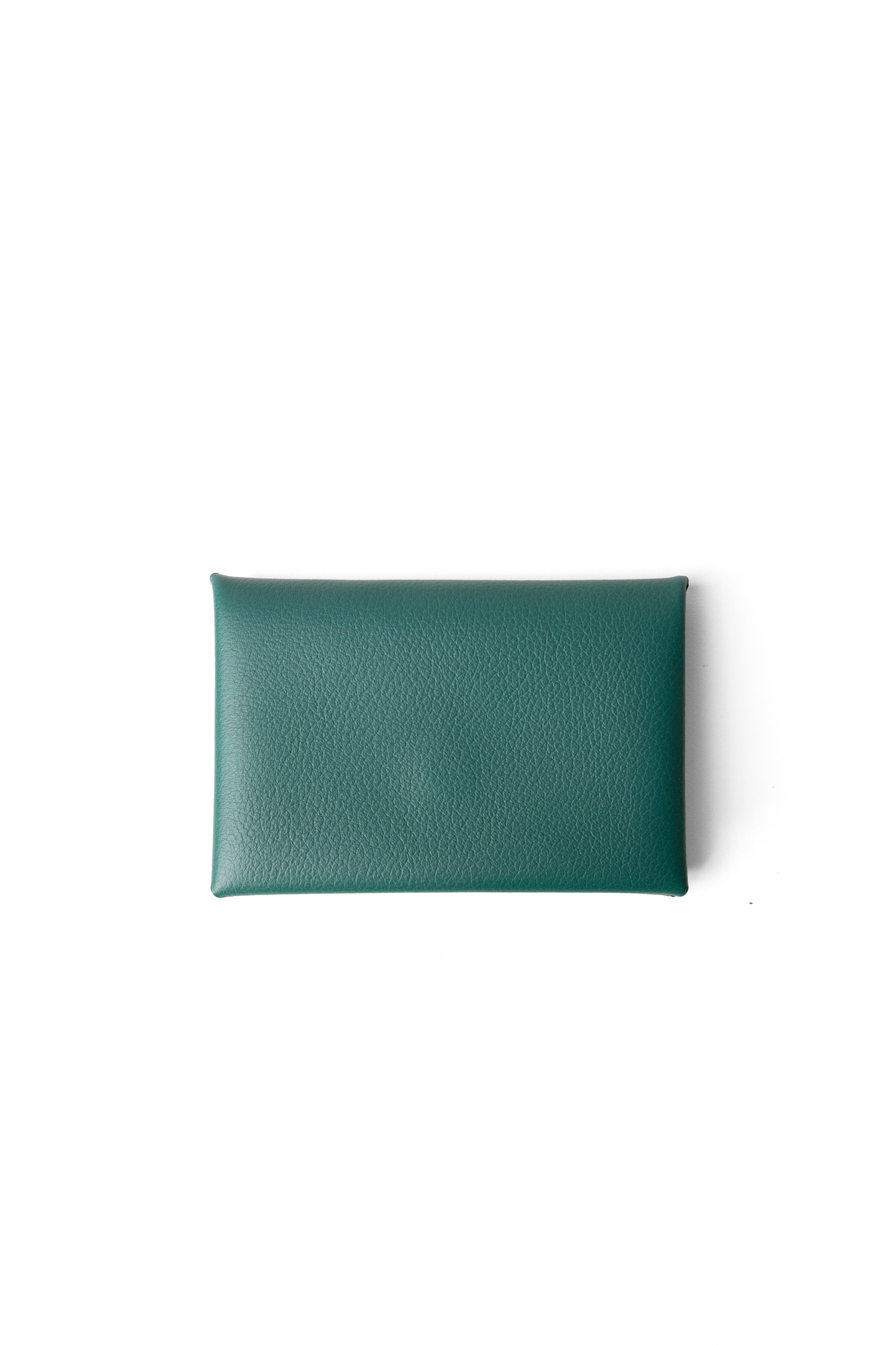 Hermès Calvi Card Holder in Vert Bosphore