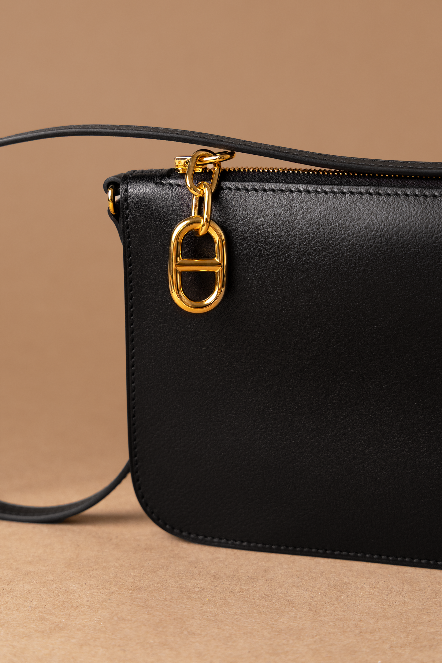 Hermès Zipengo Chaine D'ancre To Go Black Pouch GHW