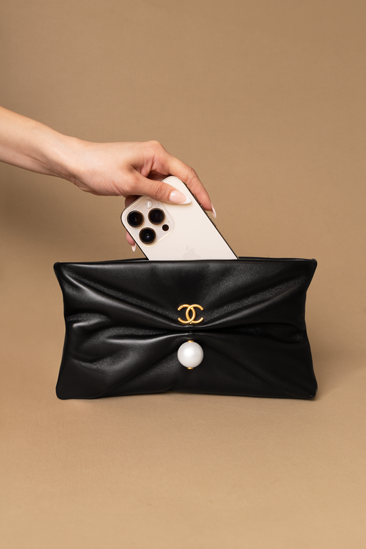 Chanel Black Pearl Clutch
