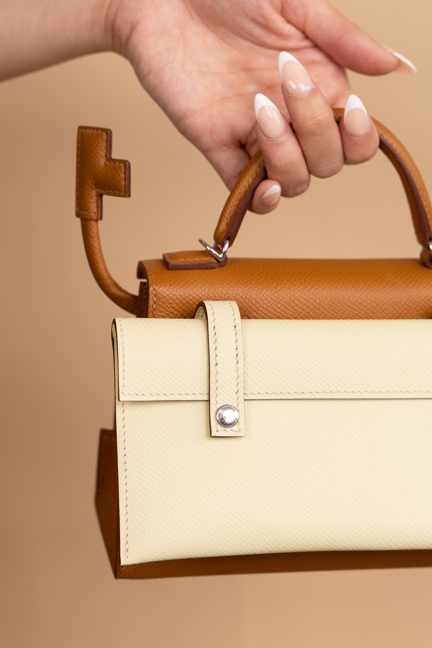 Hermès Mini Kelly Picto Doll in Gold PHW