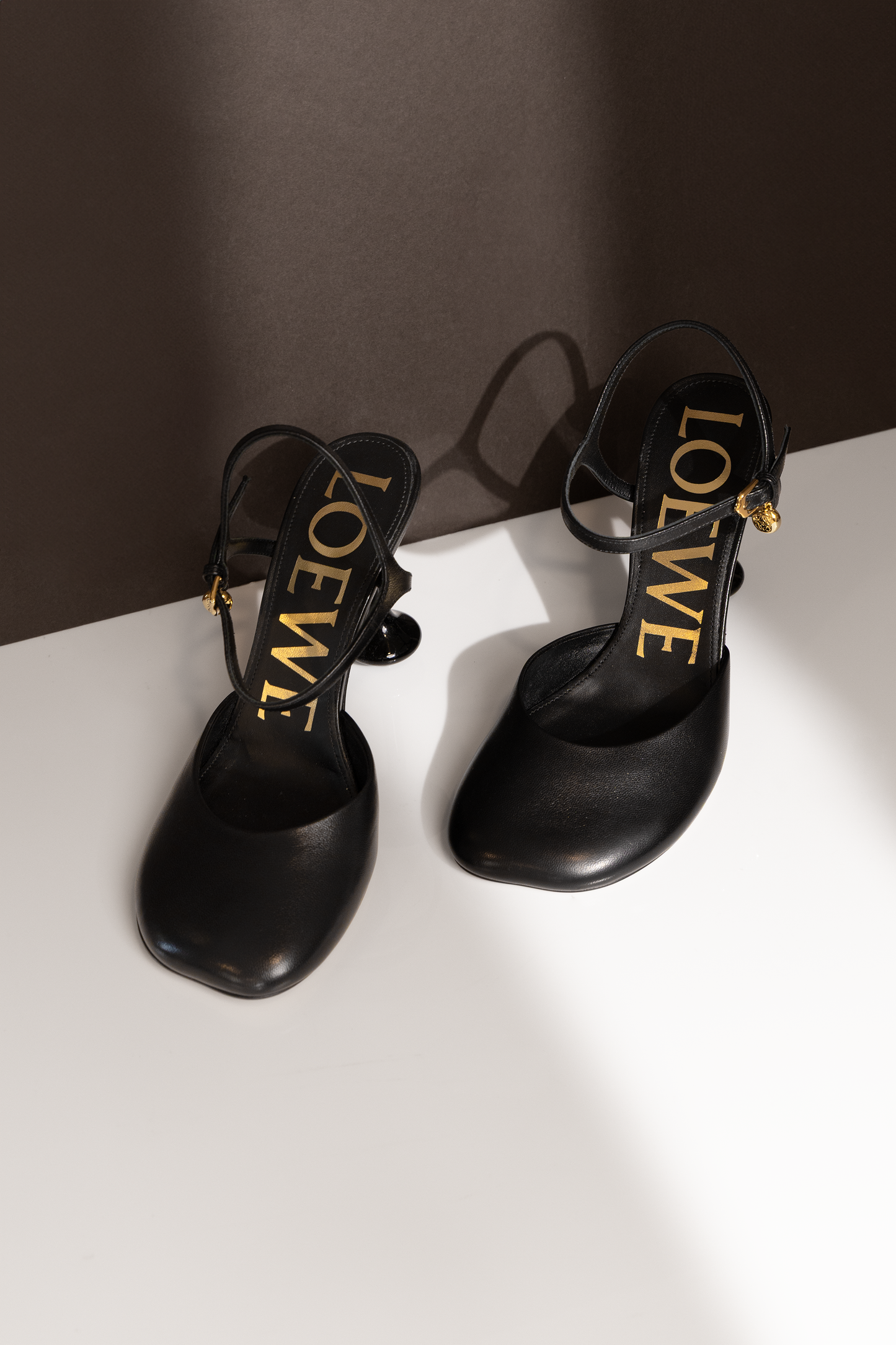 Loewe Black Toy Ankle Strap Lambskin Pumps