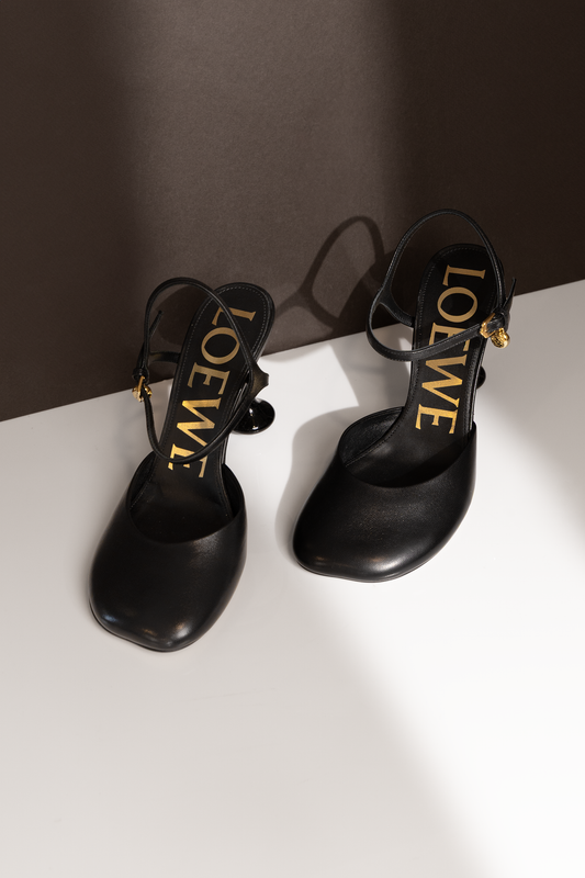 Loewe Black Toy Ankle Strap Lambskin Pumps