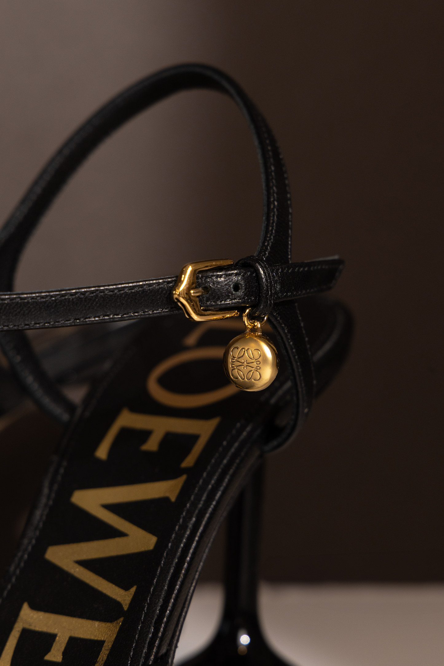 Loewe Black Toy Ankle Strap Lambskin Pumps