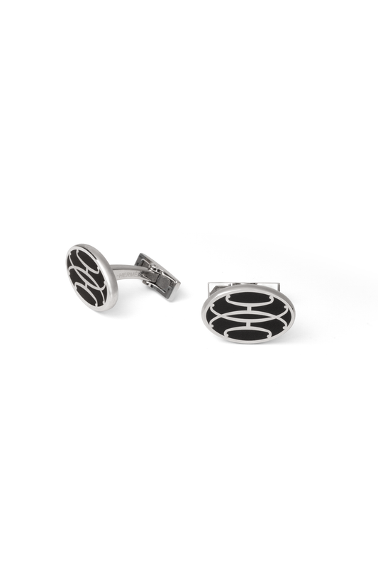 Hermès H Lift Black Cufflinks