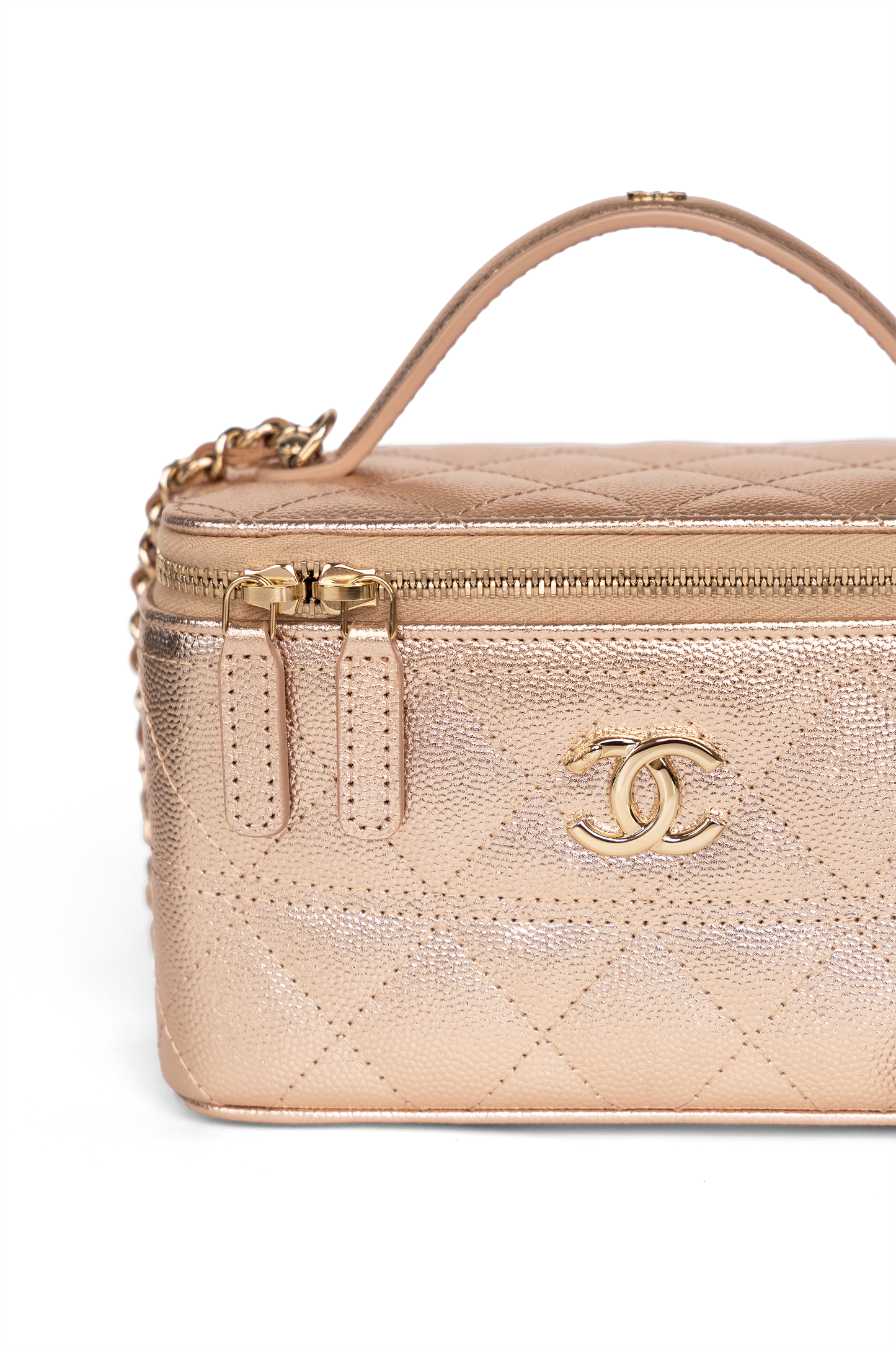 Chanel Vanity Case with Chain in Rose