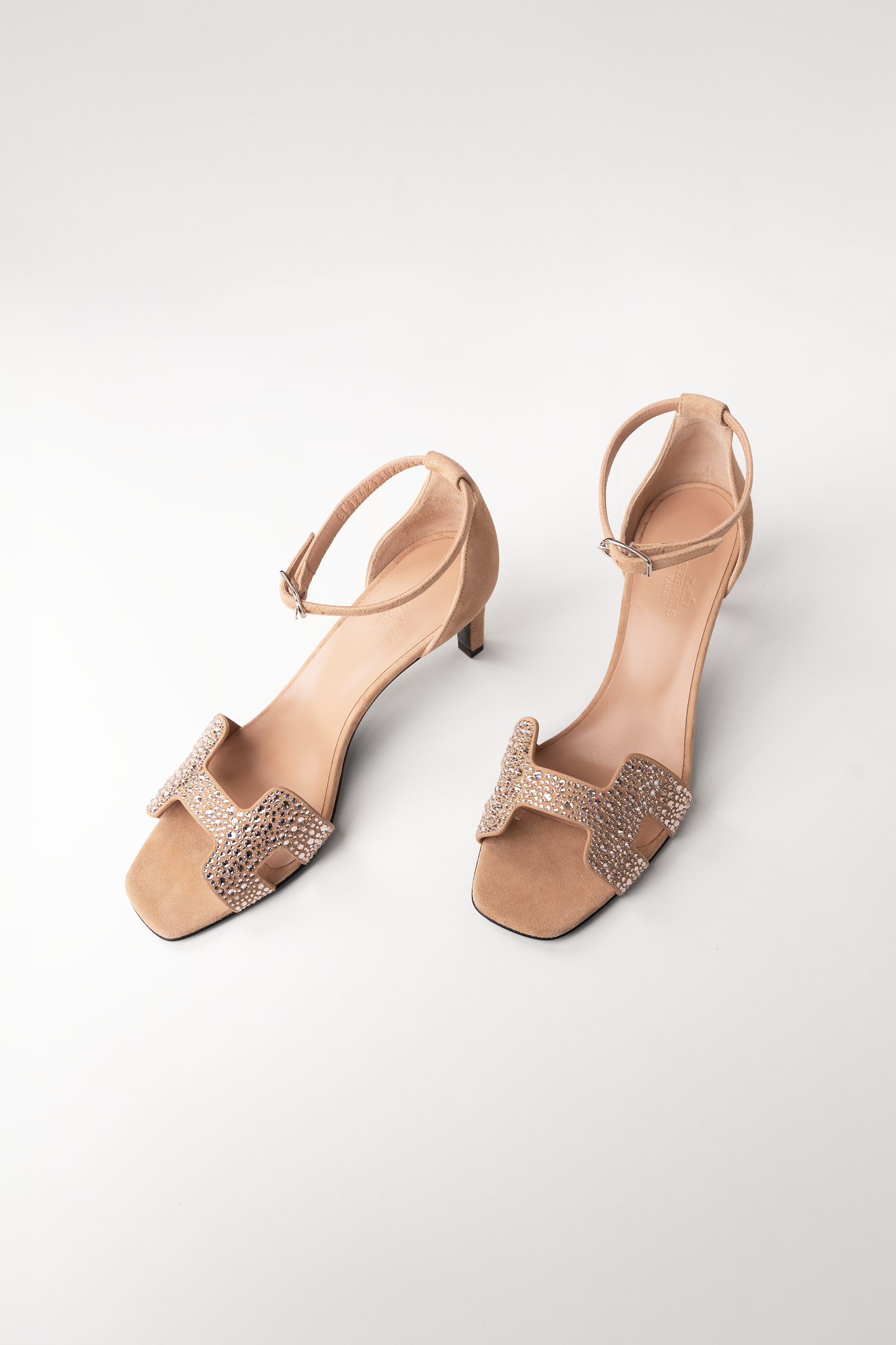 Hermès Joy 70 Sandals in Beige Perlino