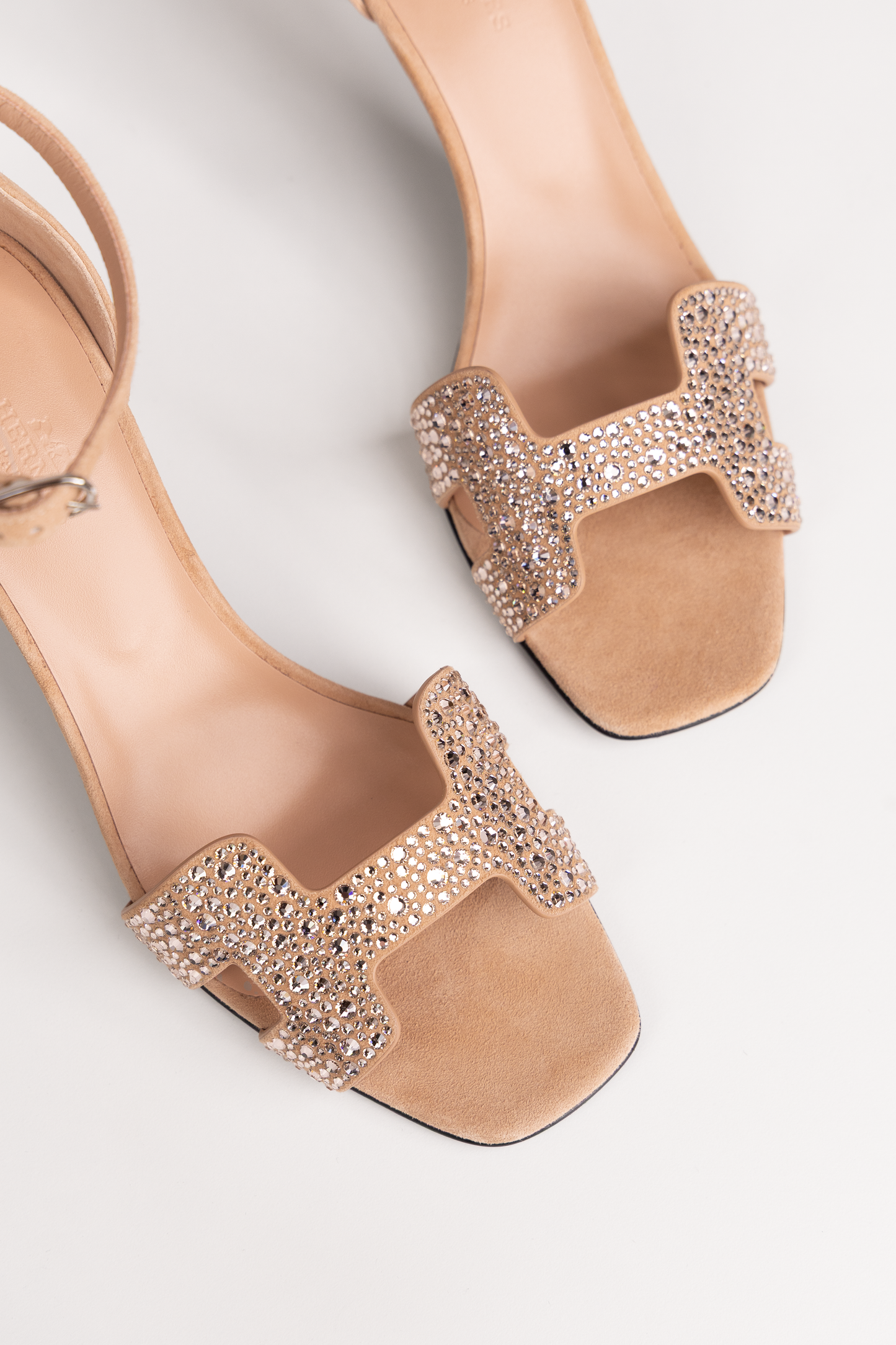 Hermès Joy 70 Sandals in Beige Perlino
