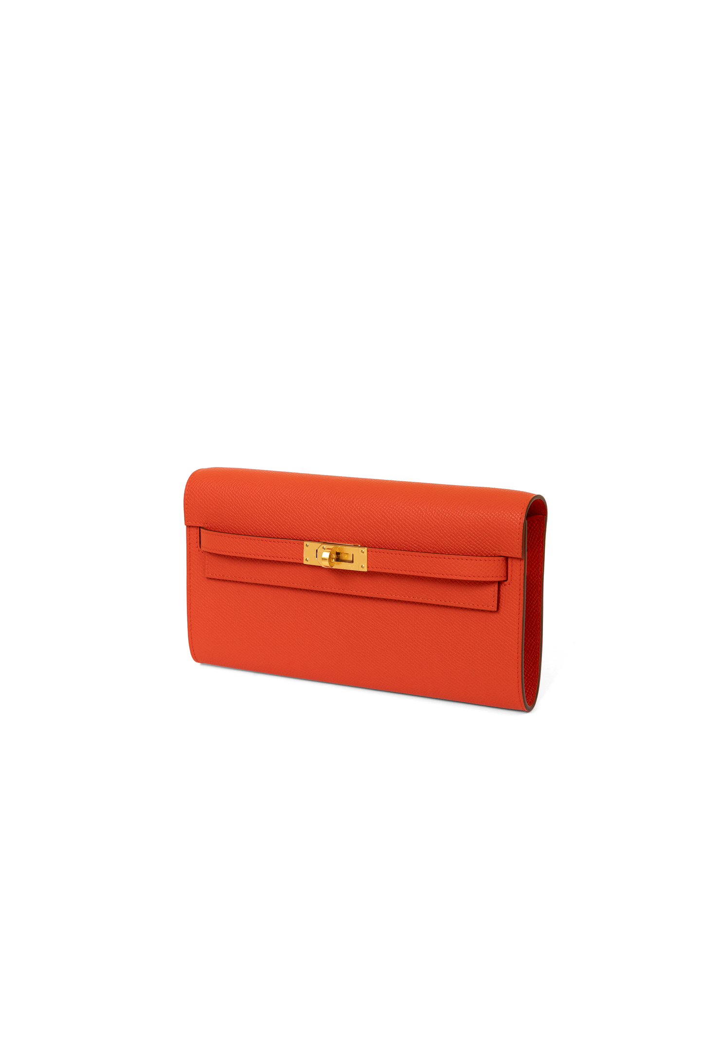 Hermès Kelly Wallet To Go Epsom in Capucine GHW