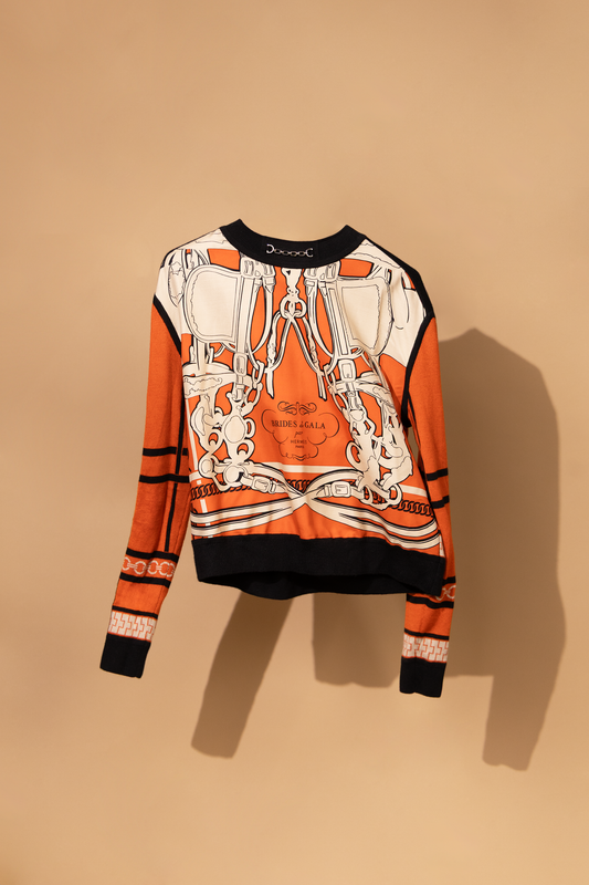 Hermès Brides De Gala Sweatshirt in Rouge Cornal