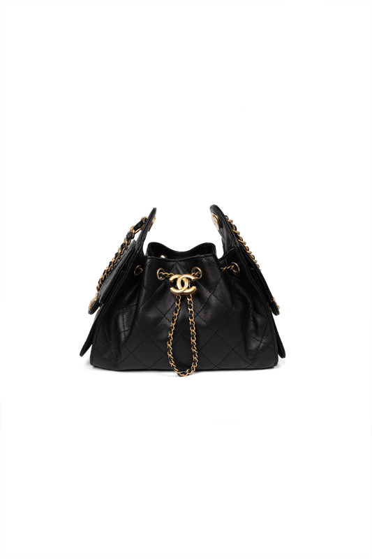 Chanel Mini Hobo 25 Bag in Black