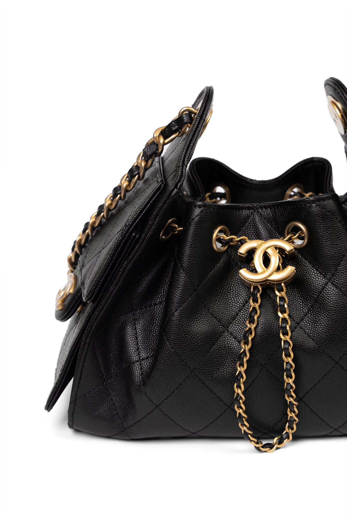 Chanel Mini Hobo 25 Bag in Black