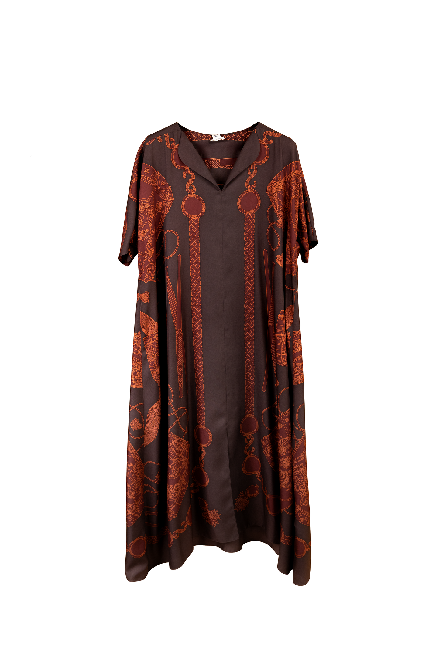 Hermes Les Tambours Silk Caftan