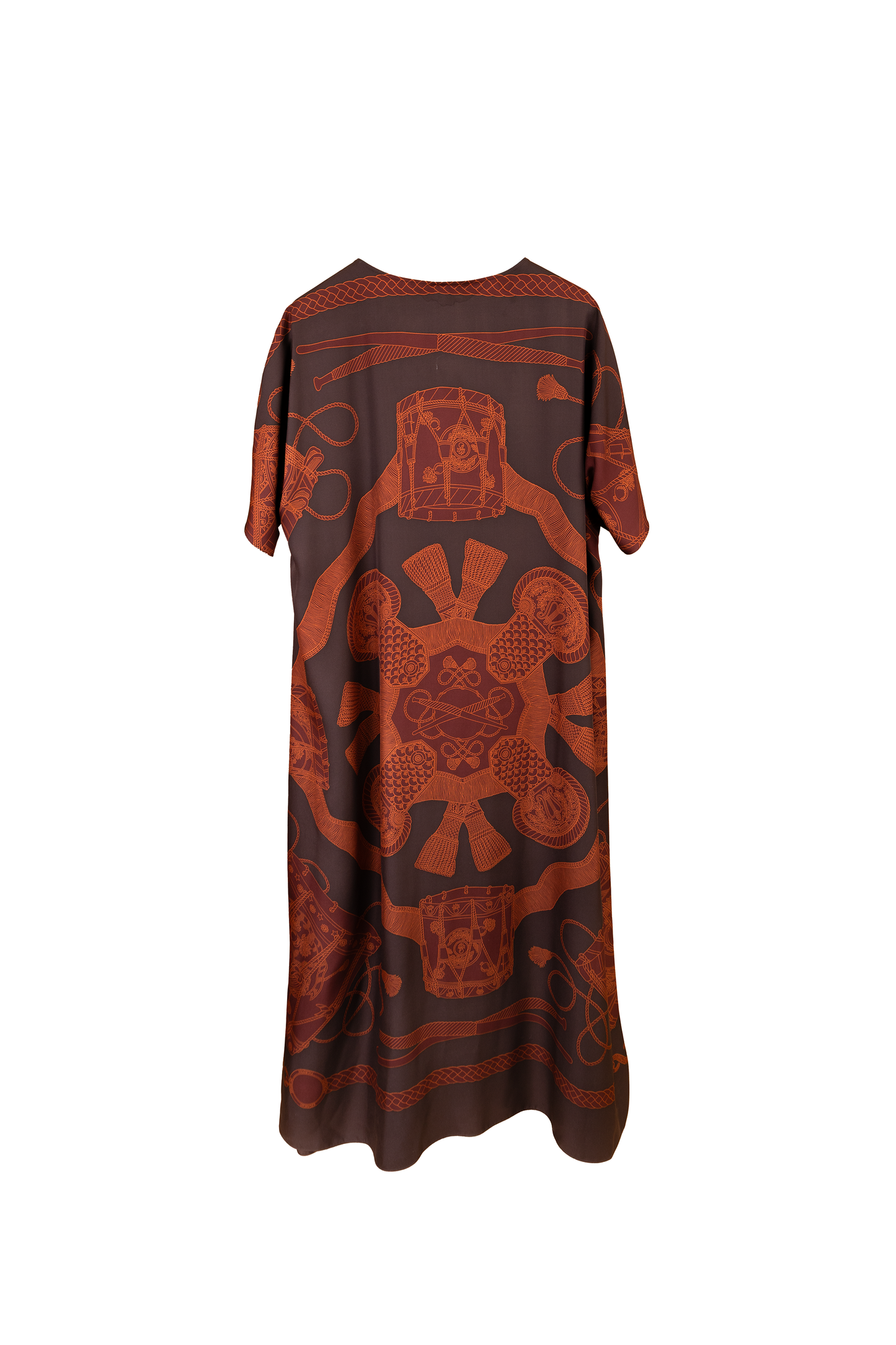Hermes Les Tambours Silk Caftan