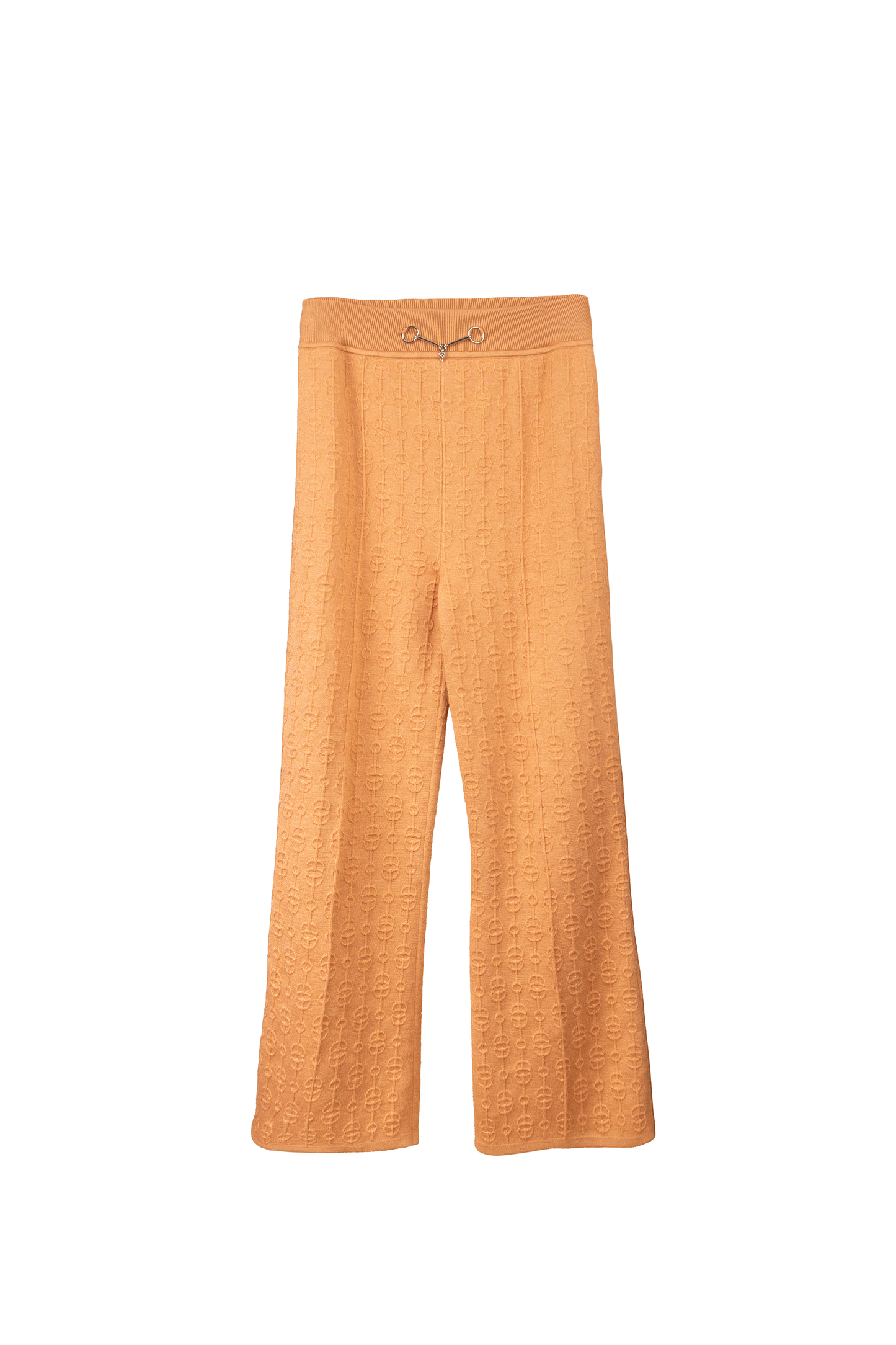 Hermès Trousers Boot Cut in Beige Macram