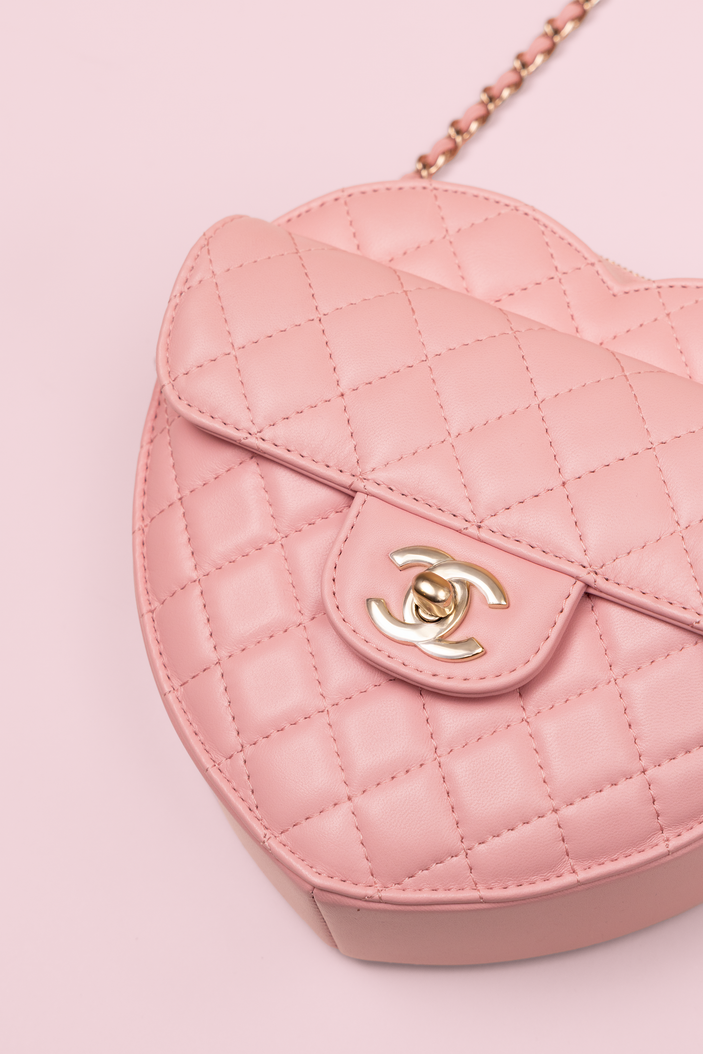 Chanel Light Pink Heart Bag