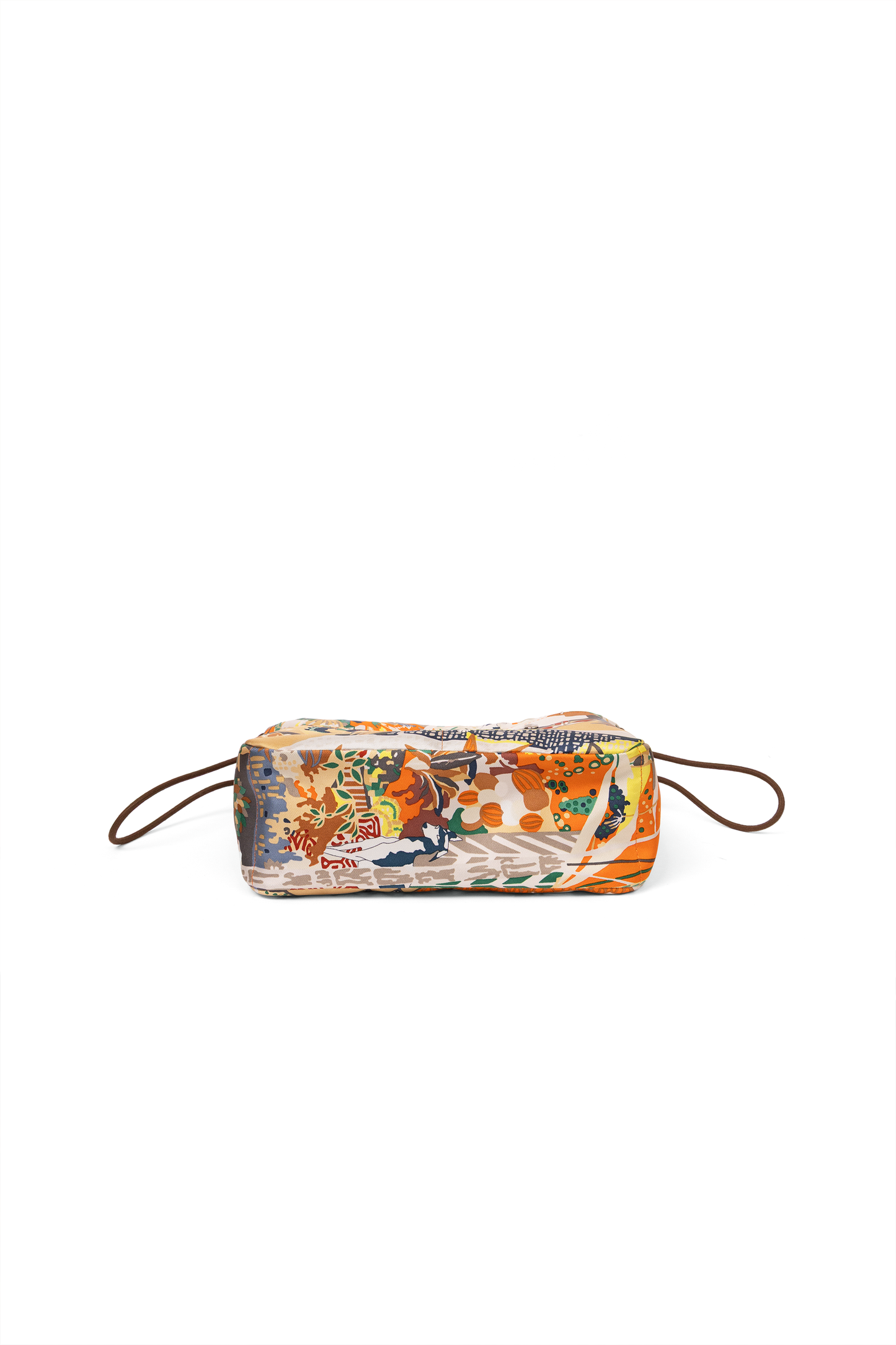 Hermès Fourbi 25cm Pouch En Liberte Multicolor Printed Silk Bag Insert