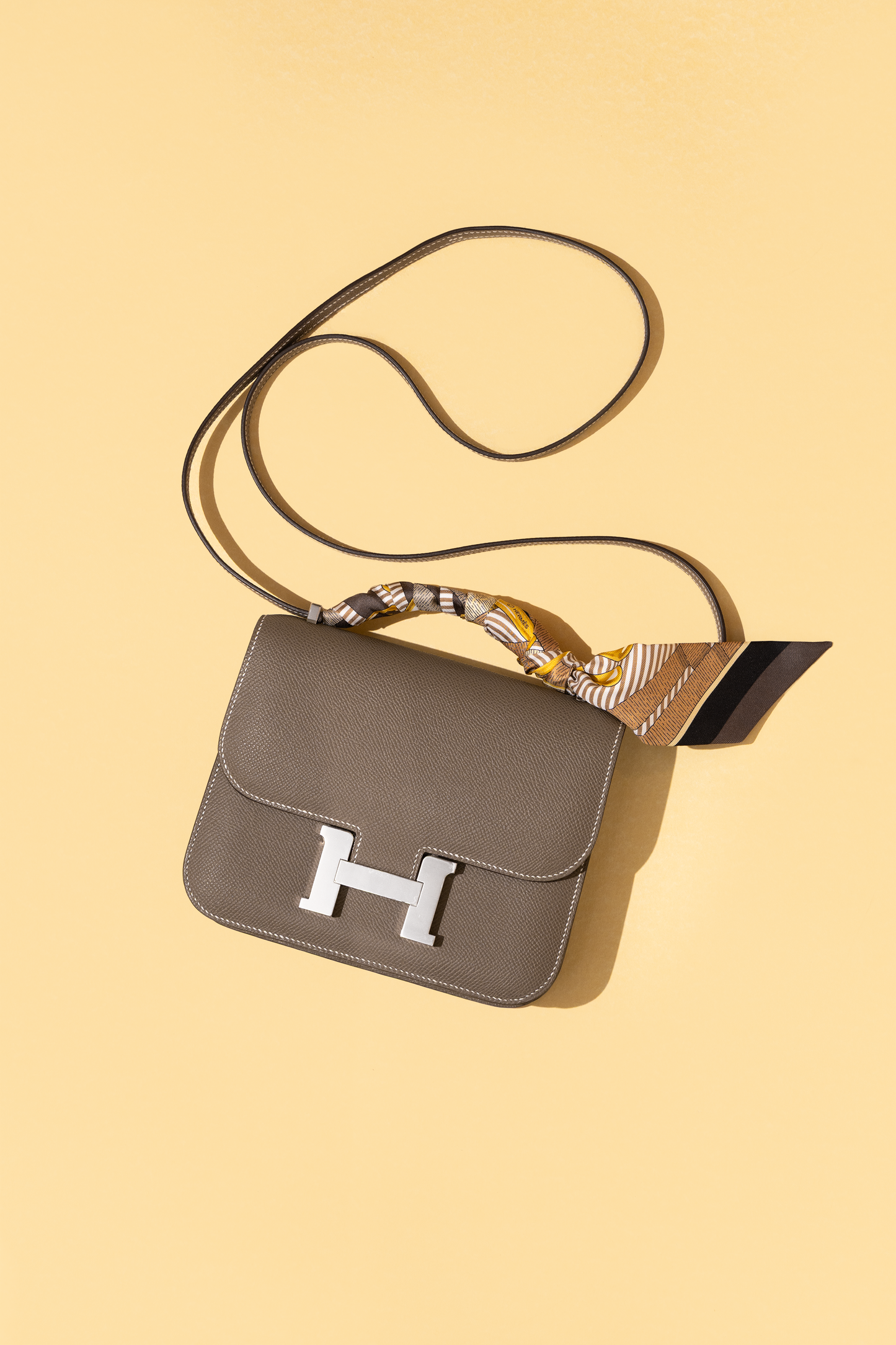 Hermès Mini Constance 18 Epsom Etoupe PHW