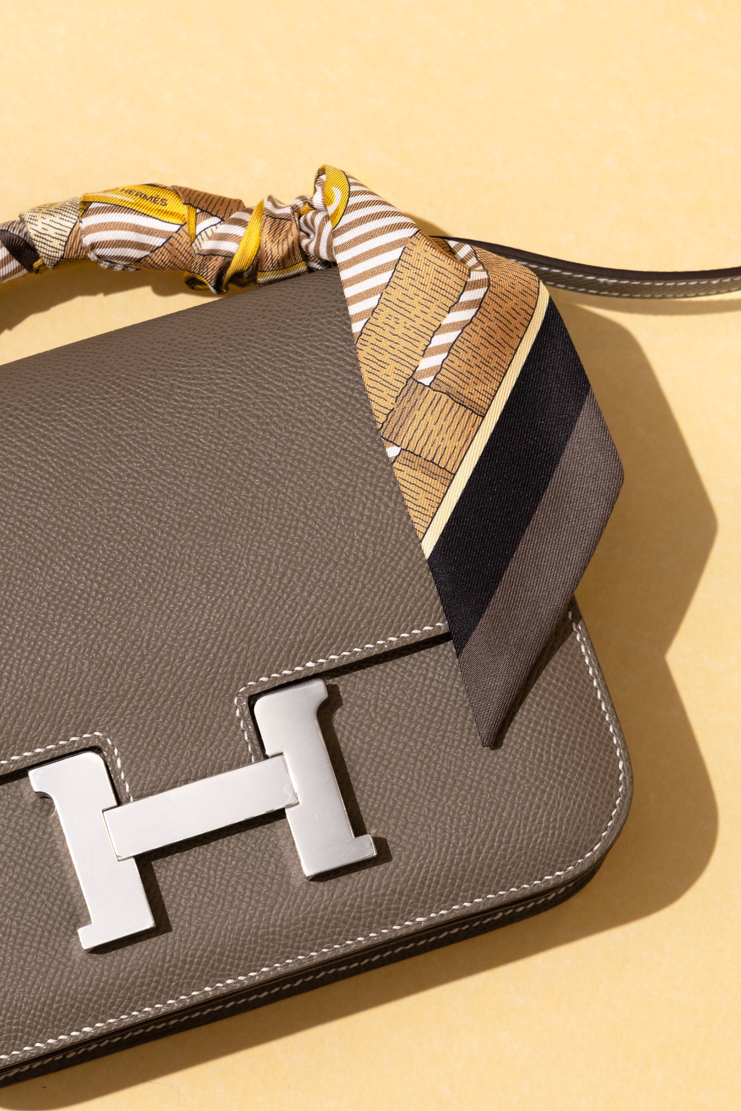 Hermès Mini Constance 18 Epsom Etoupe PHW