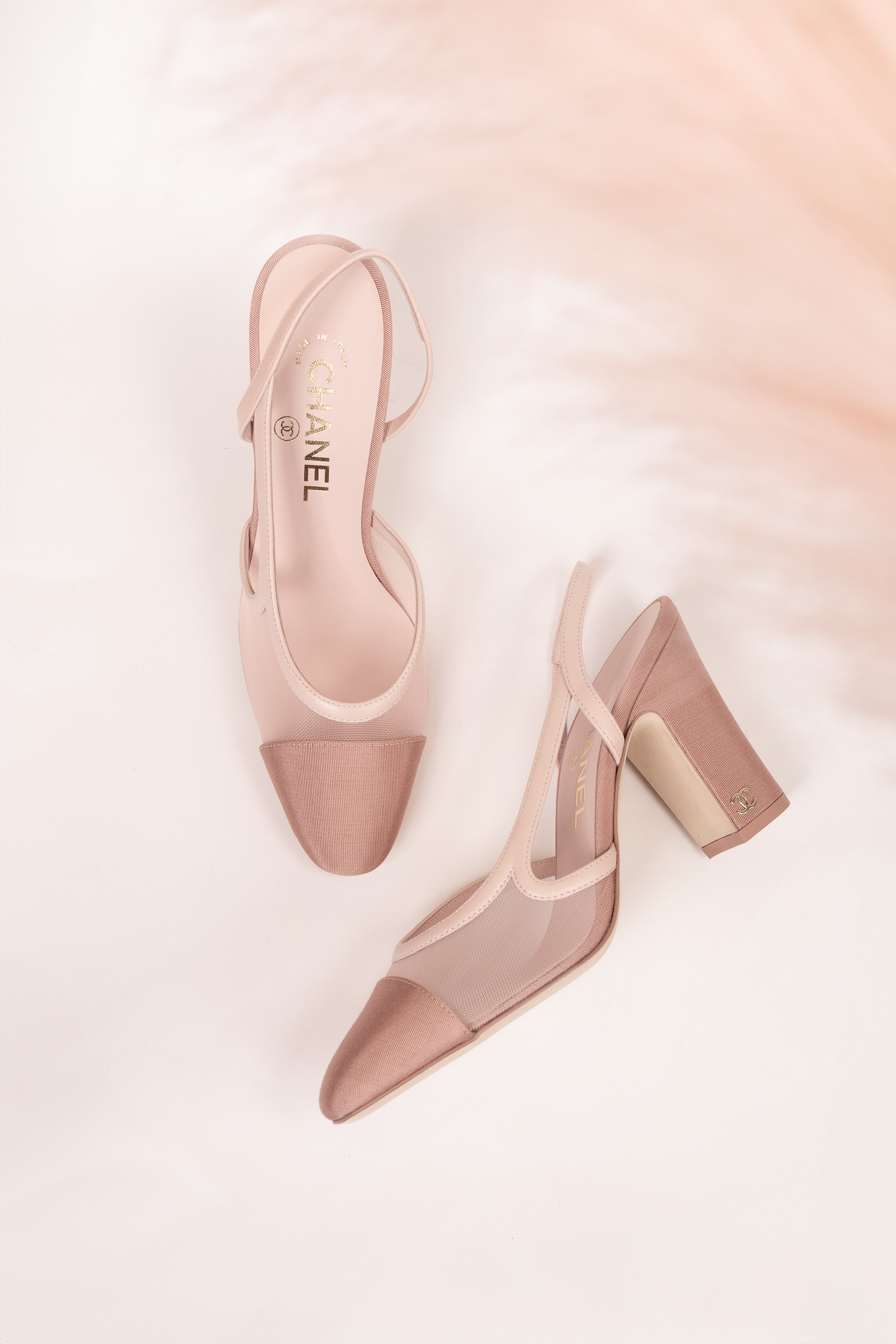 Chanel Mesh Slingbacks in Rose Clair