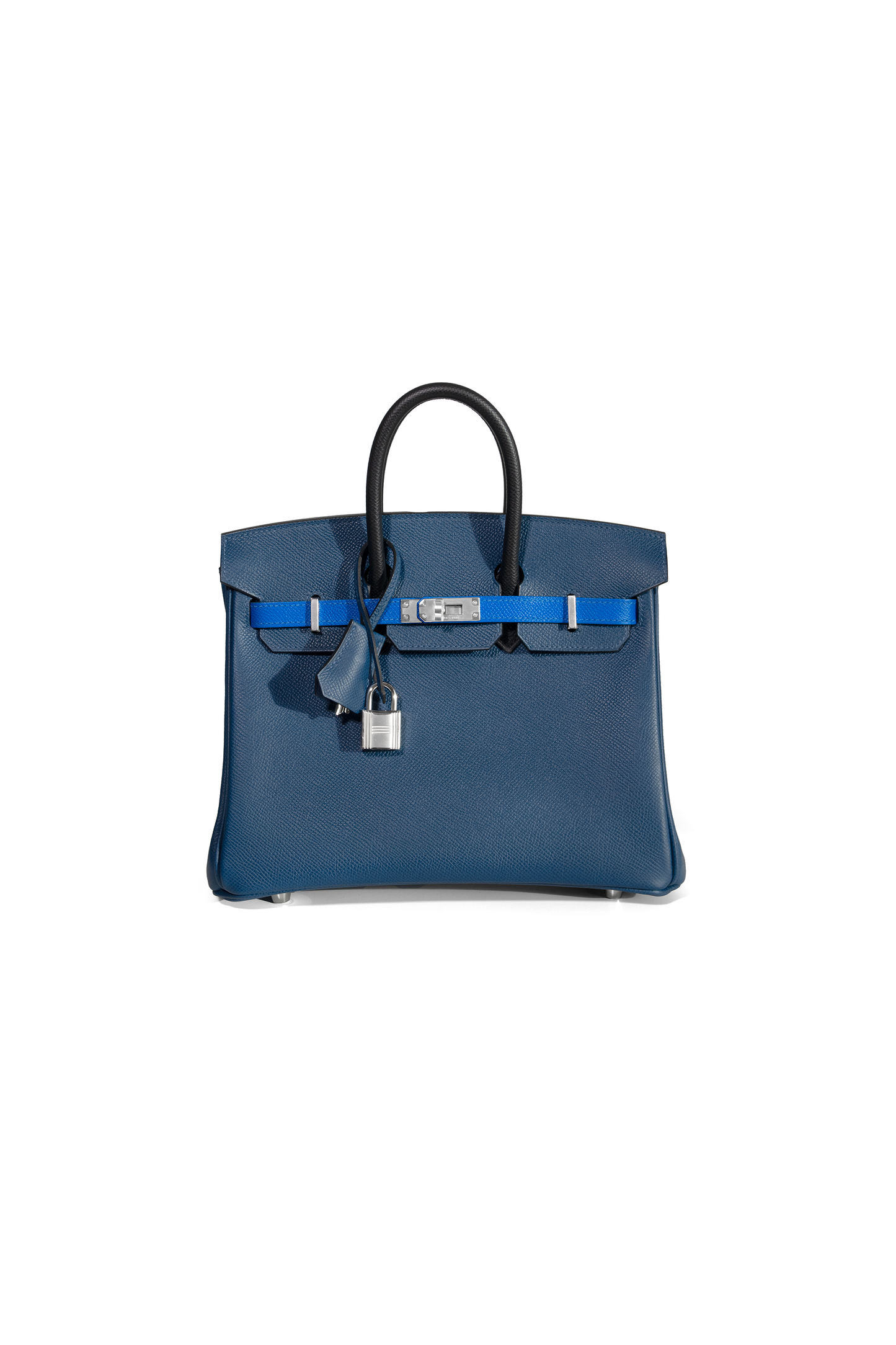 Hermès Birkin 25 Epsom Tricolor in Deep Blue/Blue Hydra/Black PHW