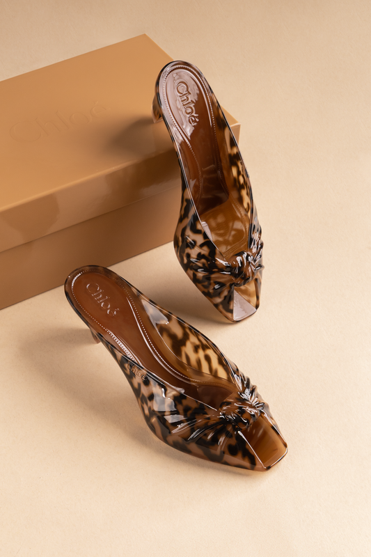 Chloé Jelly Mules in Leopard Print
