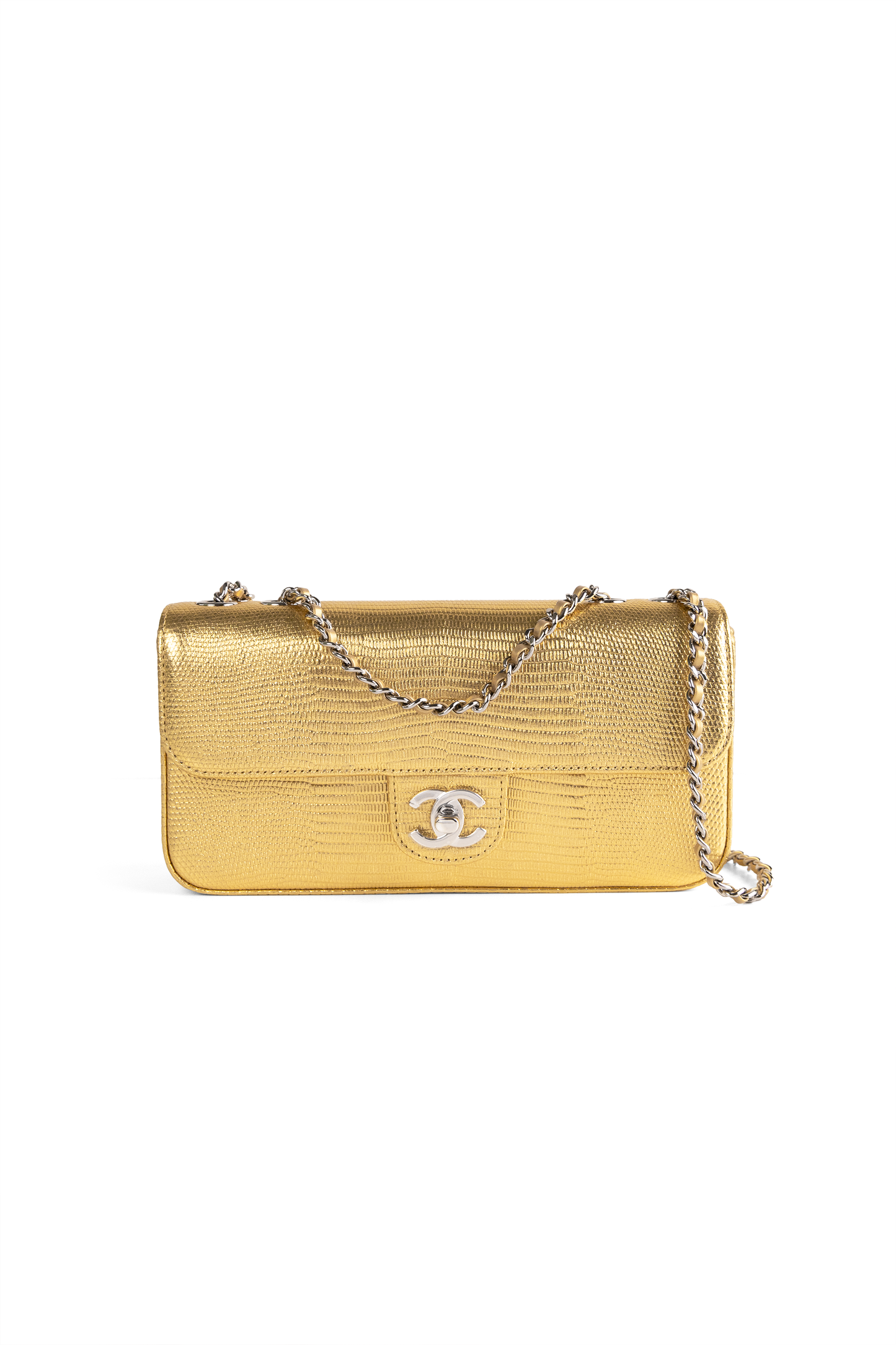 Chanel Flap Bag in Gold Lizard