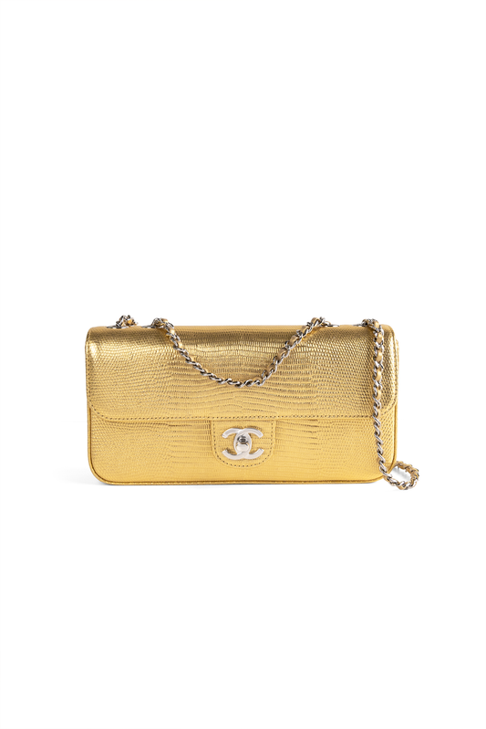 Chanel Flap Bag in Gold Lizard