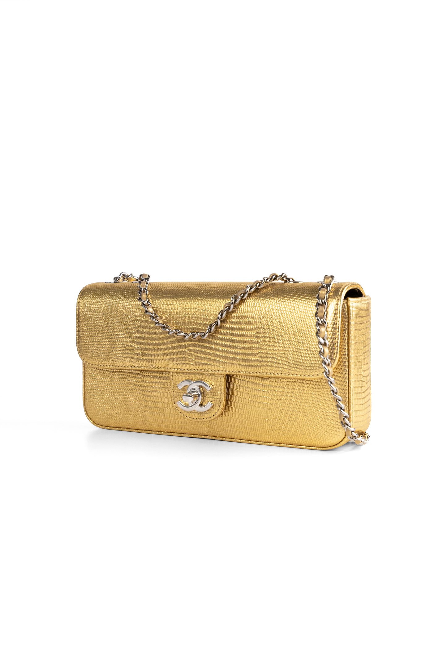 Chanel Flap Bag in Gold Lizard