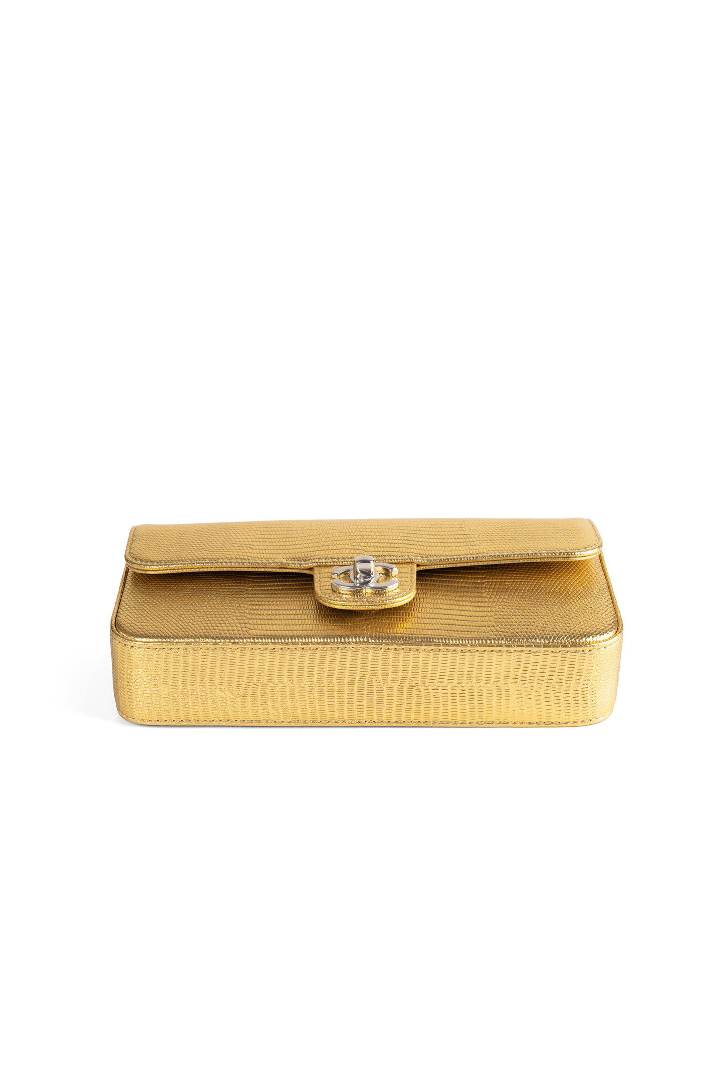 Chanel Flap Bag in Gold Lizard