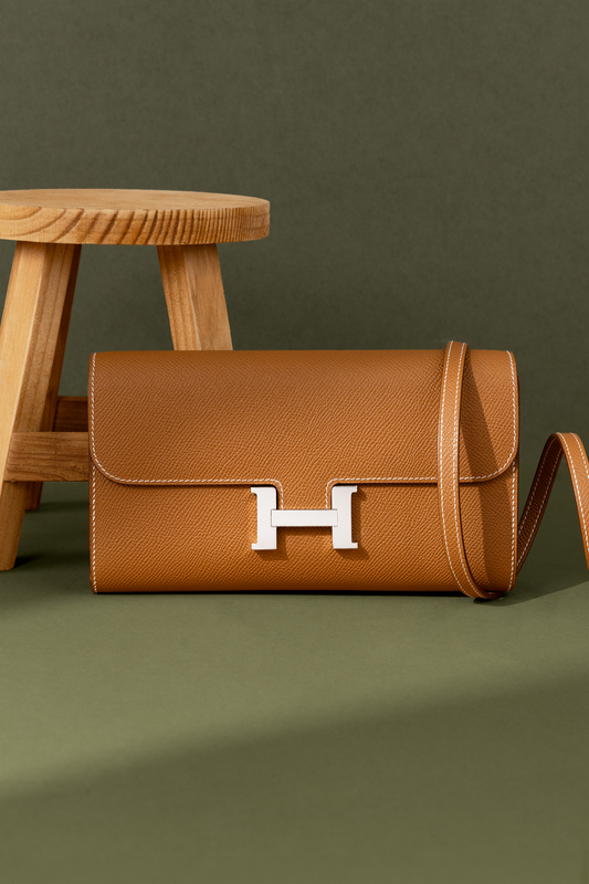 Hermès Constance To Go Wallet Epsom Gold PHW