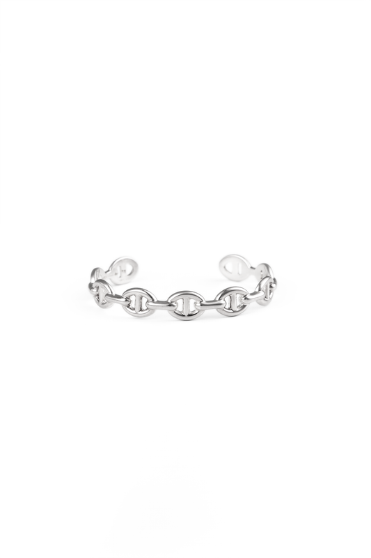 Hermès Chaine D'ancre Enchainee Silver Bracelet
