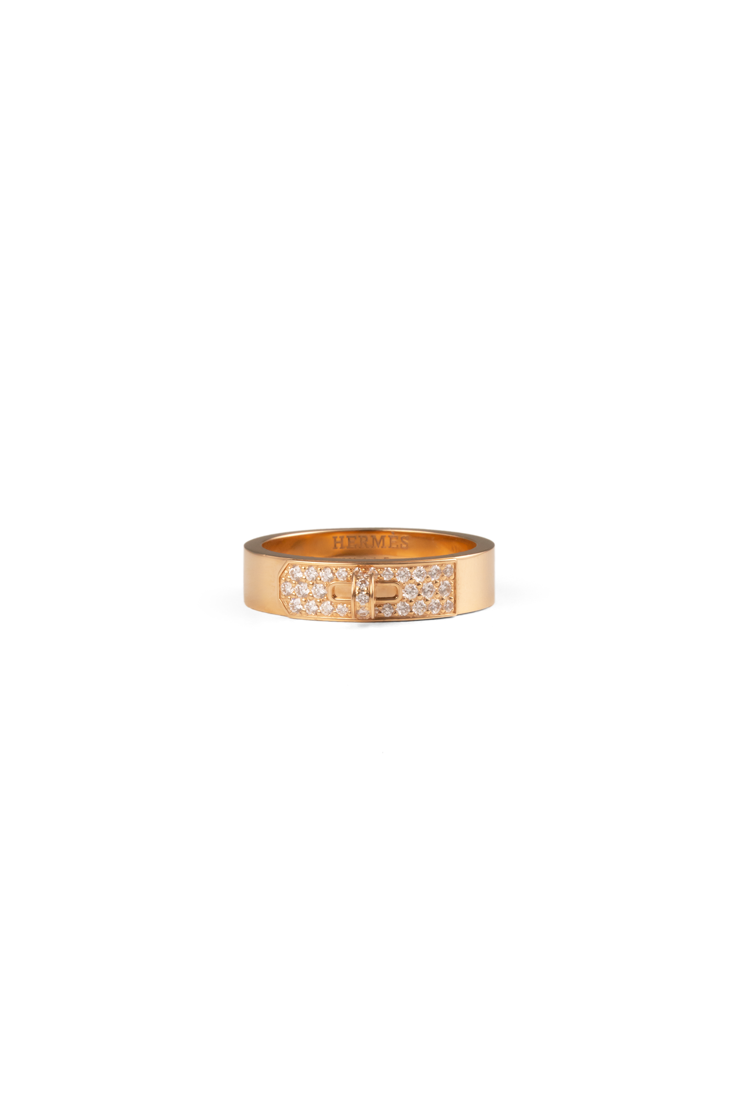 Hermès Kelly Ring in Rose Gold with Diamonds