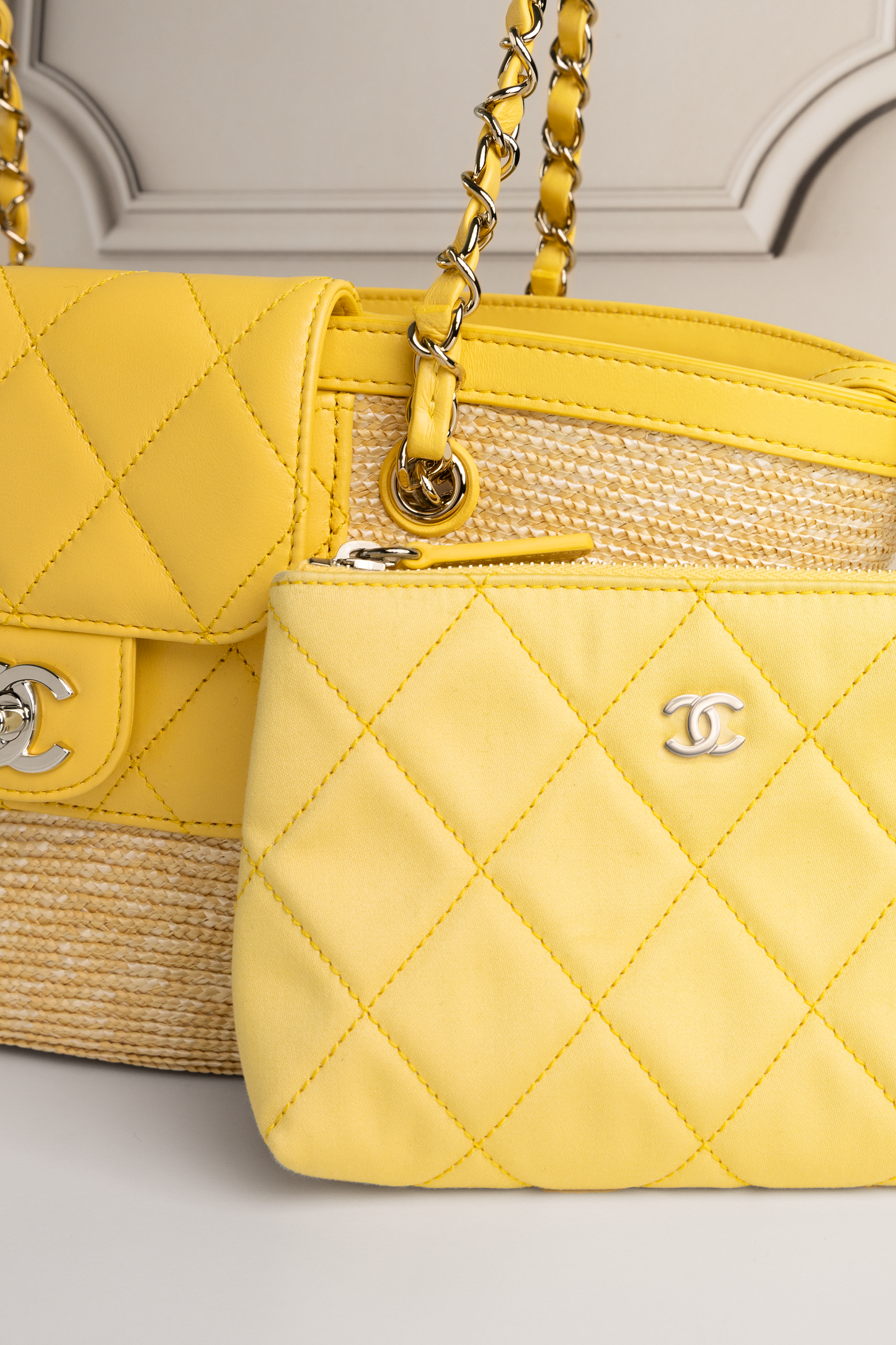 Chanel Large Shopping Bag in Beige/Yellow