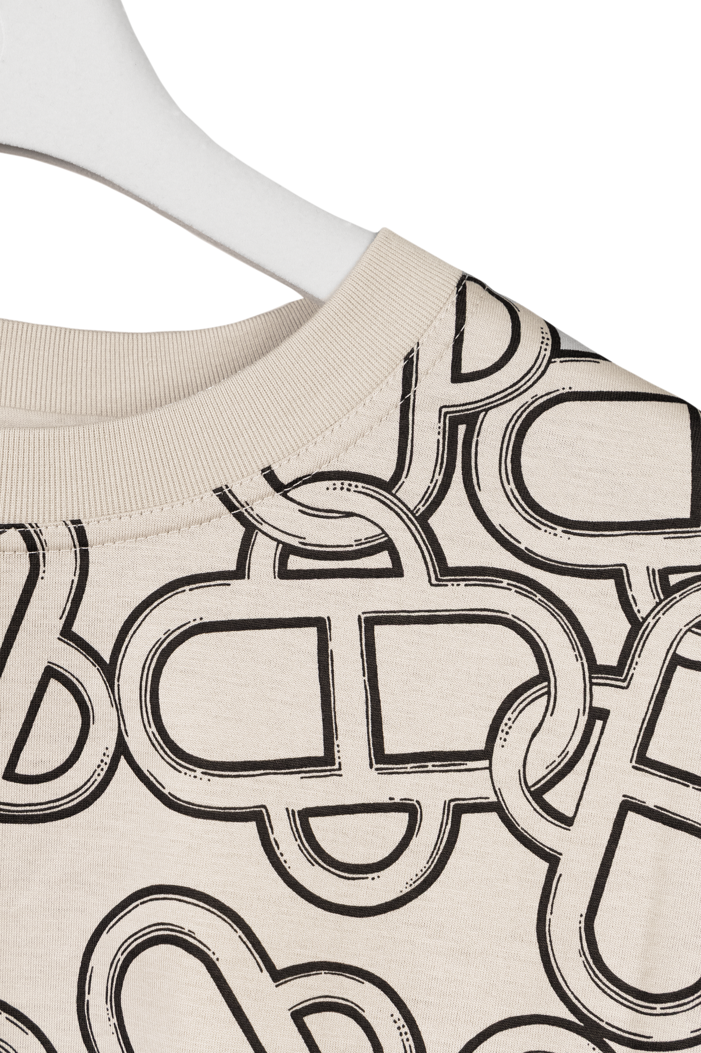 Hermès T-shirt Maxi Imprime in Beige Pierre