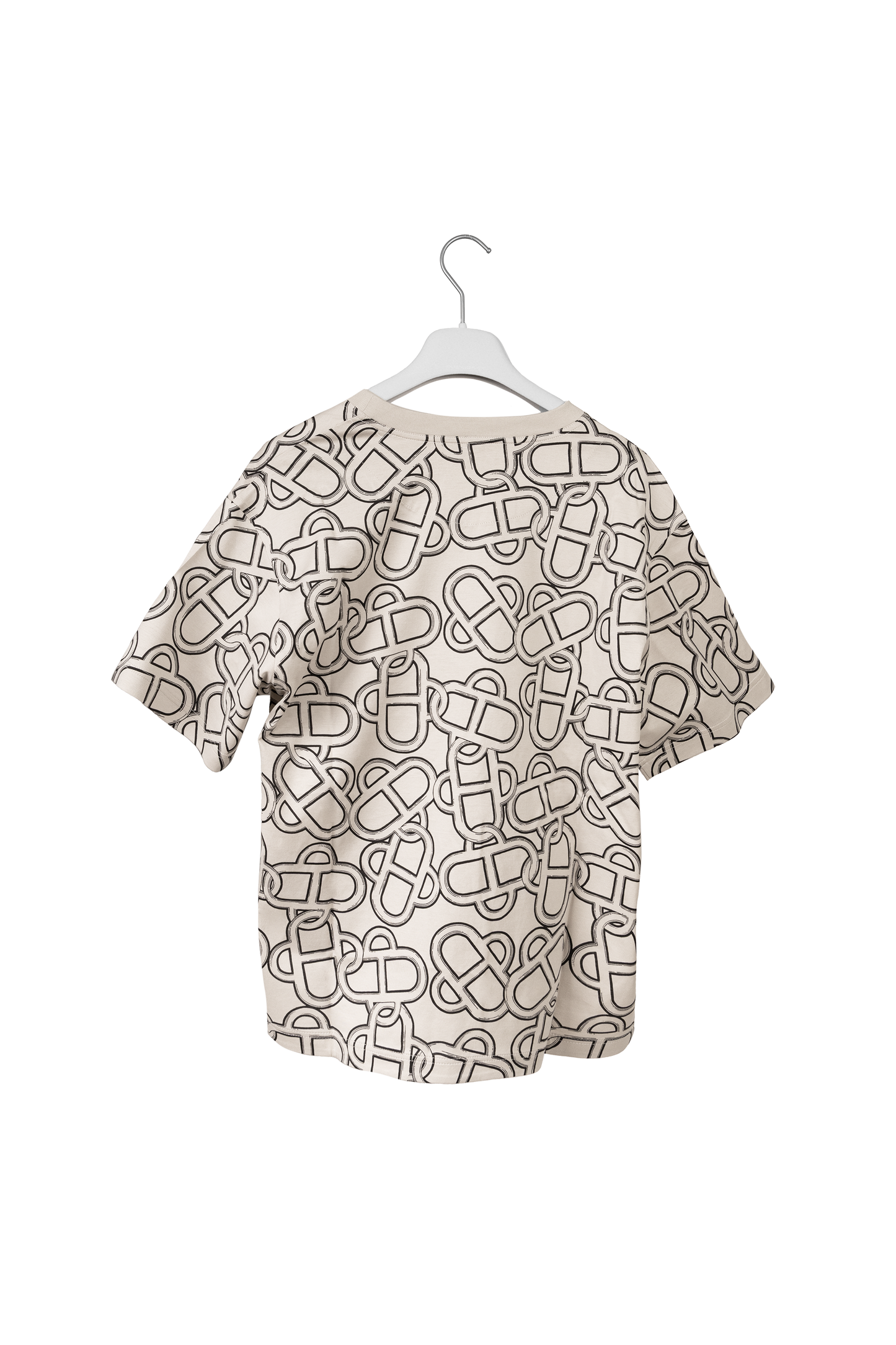 Hermès T-shirt Maxi Imprime in Beige Pierre