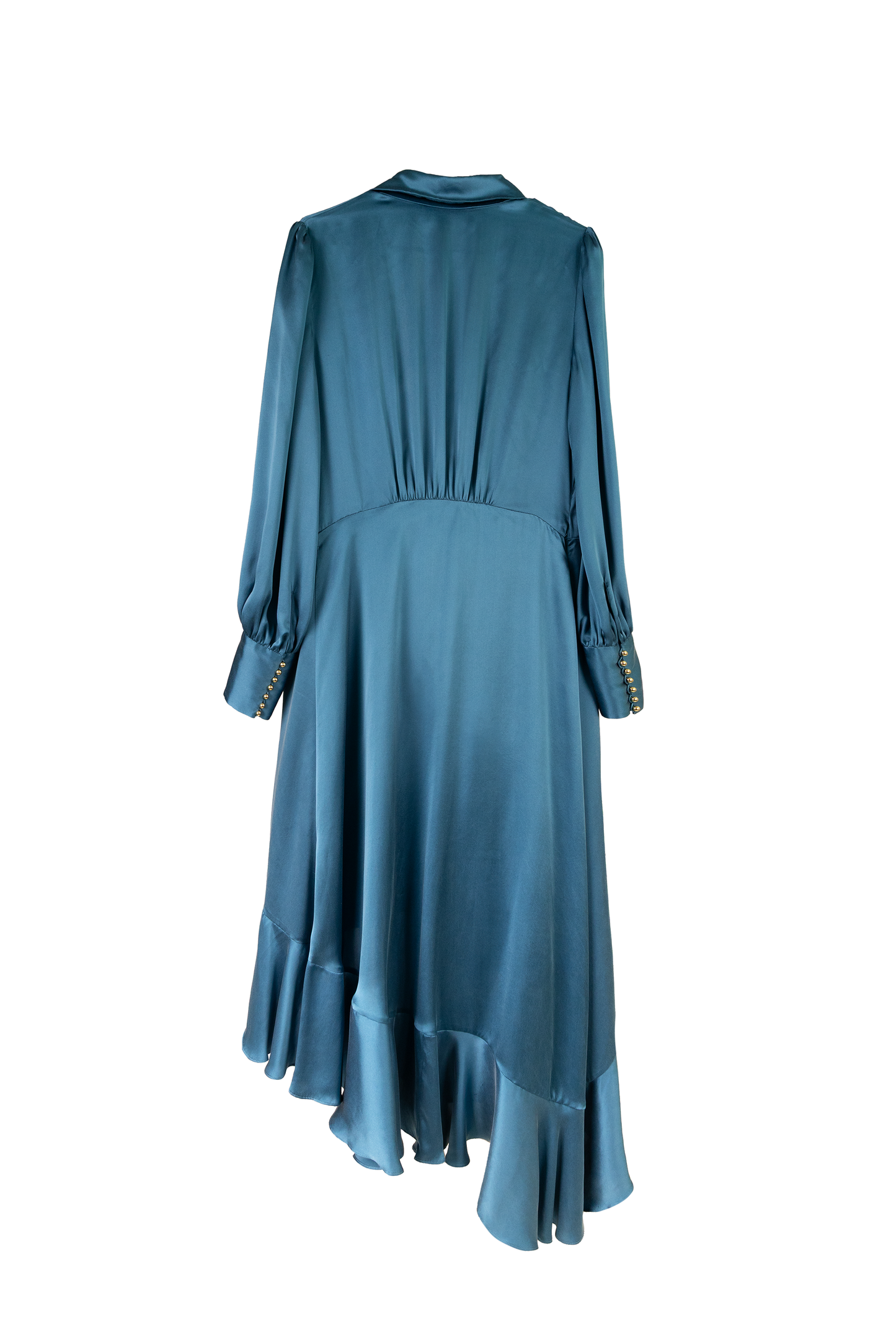 Zimmermann Ninety Six Wrap Dress in Teal
